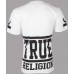 TRUE RELIGION Men T-Shirt STARTER White with Black Print